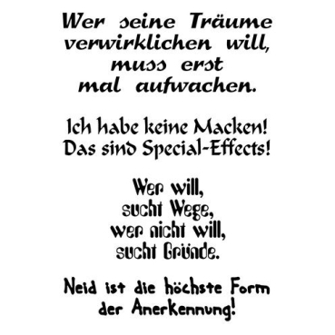 Stempel Clear Transparentstempel Wer seine Träume verwirklichen will,...
