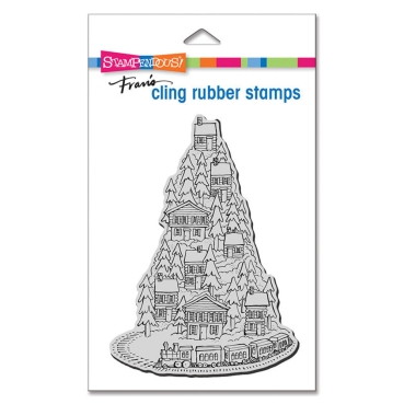 Stampendous Hill Top Train Cling Rubber Stamps