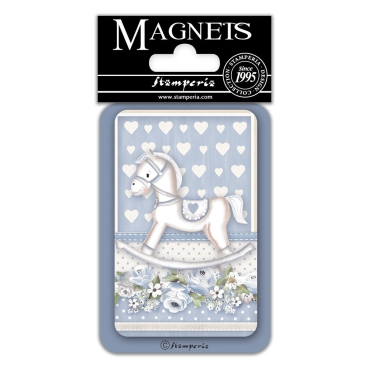 Stamperia Magnet 8 x 5.5 cm Baby Boy Rocking Horse