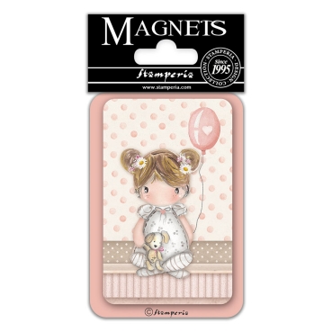 Stamperia Magnet 8 x 5.5 cm Baby Girl Balloon