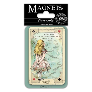 Stamperia Magnet 8 x 5.5 cm Alice A Long Trail