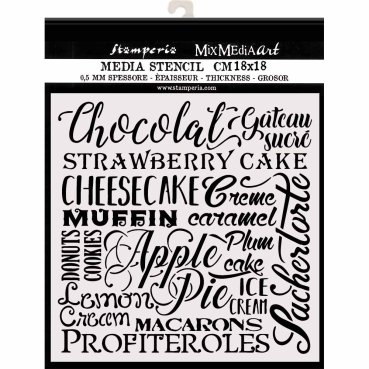 Preview: Stamperia Thick Stencil 18 x 18 Chocolat