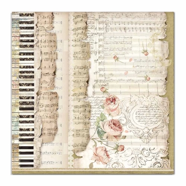 Preview: Stamperia Doppelseitiges Papier Fans and Music