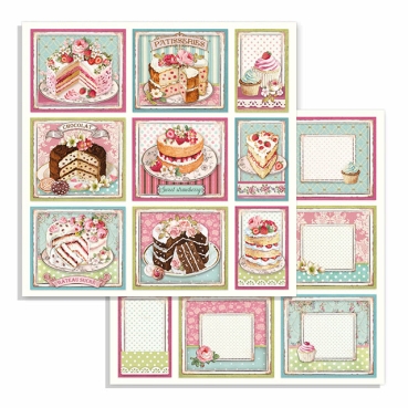 Stamperia Doppelseitiges Papier Cakes