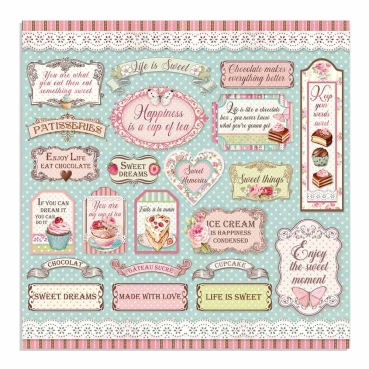 Preview: Stamperia Block Large mit 10 doppelseitig bedruckten Papieren Sweety