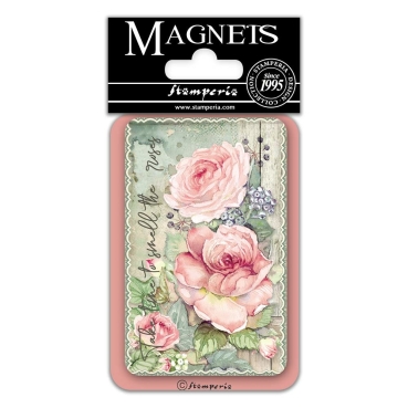 Stamperia Magnet 8 x 5.5 cm Butterflies and Roses