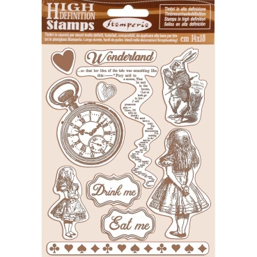 Stamperia Rubber Stamp Gummierter Stempel Alice