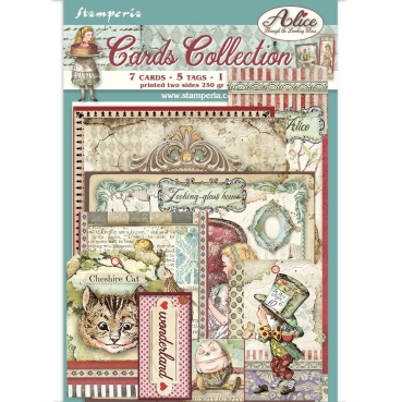 Stamperia Cards Collection Alice through the Looking Glass