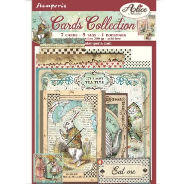 Stamperia Cards Collection Alice in Wonderland