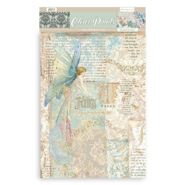 Stamperia Clear Prints  Pack 6 assorted Acetate Sheets A4 Sleeping Beauty