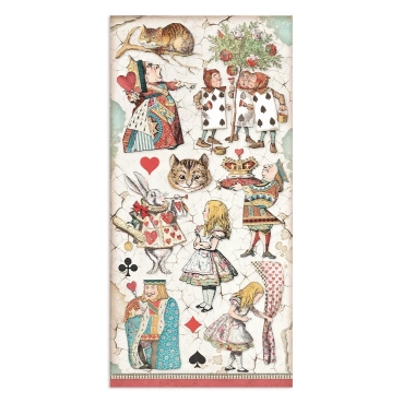 Preview: Stamperia Collectables 10 sheets Alice through the Looking Glass