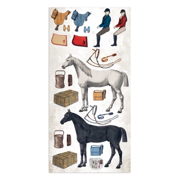 Preview: Stamperia Collectables 10 sheets Romantic Horses