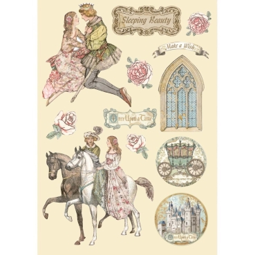 Stamperia Coloured Wooden Frame A5 Sleeping Beauty