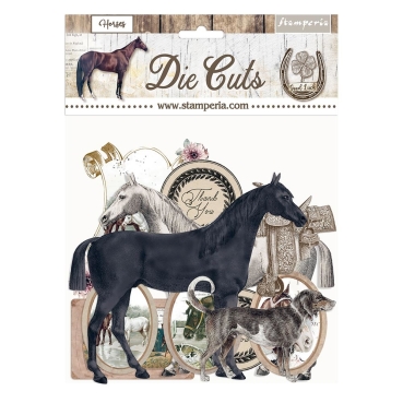 Stamperia Die Cuts Ausstanzungen sortiert Romantic Horses