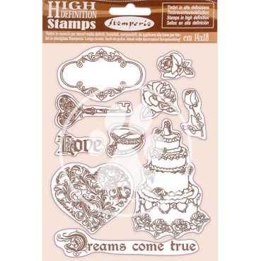 Stamperia Natural Rubber Stamp Sleeping Beauty Dreams Come True