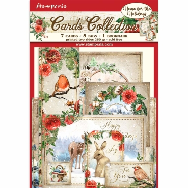 Stamperia Cards Collection Romantic Home for the Holidays