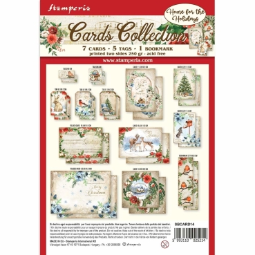 Preview: Stamperia Cards Collection Romantic Home for the Holidays