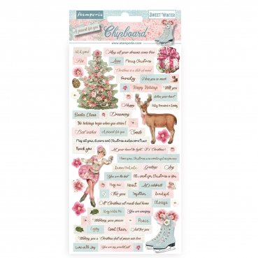 Stamperia Chipboard 15 x 30 cm Sweet Winter