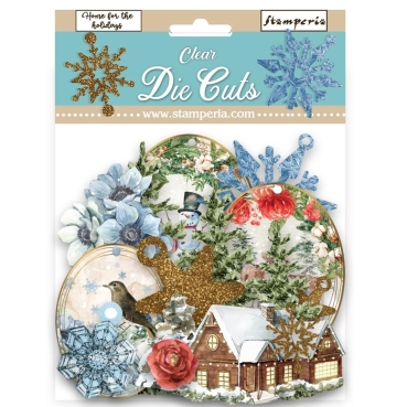 Stamperia Clear Die Cuts Ausstanzungen Romantic Home for the Holidays