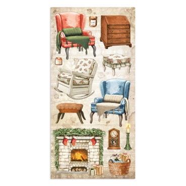 Stamperia Collectables 10 sheets Romantic Home for the Holidays