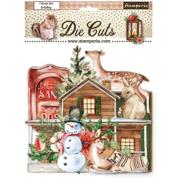 Stamperia Die Cuts assorted Ausstanzungen Romantic Home for the Holidays