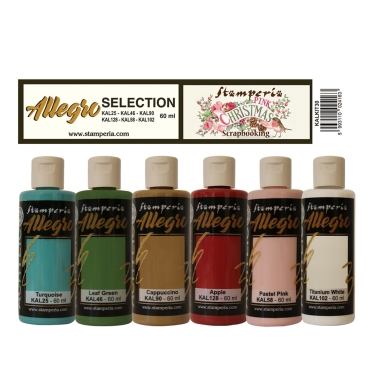 Stamperia Kit 6 Allegro Paint 240 ml Selection Sweet Winter