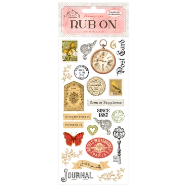 Stamperia Rub-on 10,16 x 21,6 cm Create Happiness Journal