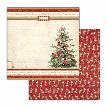 Preview: Stamperia Extra Small Pad 6 x 6 Inch mit 10 doppelseitig bedruckten Papieren Classic Christmas