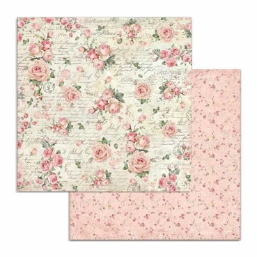 Preview: Stamperia Extra Small Pad 6 x 6 Inch mit 10 doppelseitig bedruckten Papieren Pink Christmas