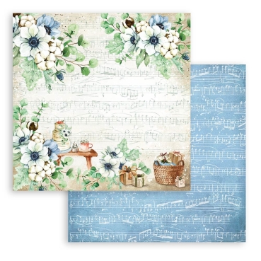 Preview: Stamperia Extra Small Pad 6 x 6 Inch mit 10 doppelseitig bedruckten Papieren Romantic Cozy Winter