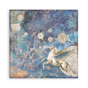 Preview: Stamperia Small Pad 8 x 8 inch Hintergrundpapiere Cosmos Infinity