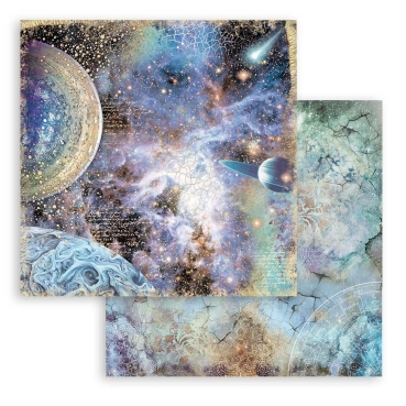 Preview: Stamperia Small Pad 8 x 8 inch Hintergrundpapiere Cosmos Infinity