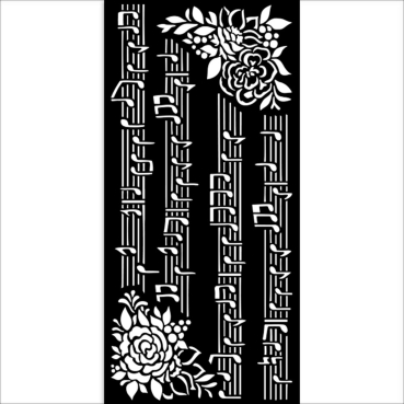 Stamperia Thick Stencil 12 x 25 cm Christmas Music