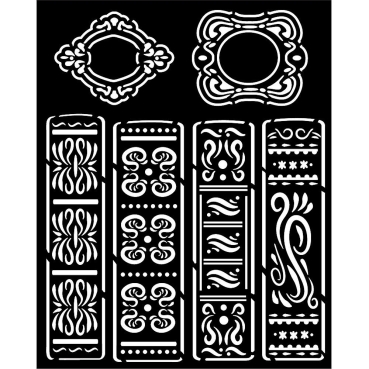 Stamperia Thick Stencil Schablone 20 x 25 cm Vintage Library Books