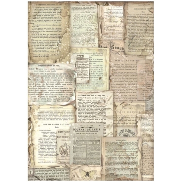 Stamperia Rice Paper Reispapier A4 Vintage Library Pages