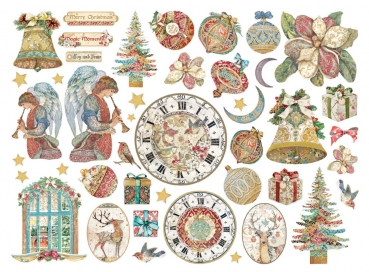 Preview: Stamperia Die Cuts Assorted Ausstanzungen Christmas Greetings