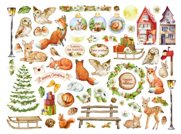 Preview: Stamperia Die Cuts Assorted Ausstanzungen Winter Valley