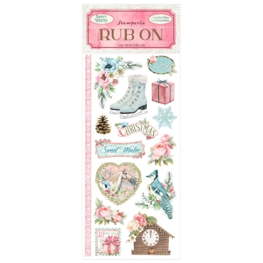 Stamperia Rub-On 10,16 x 21,6 cm Sweet Winter
