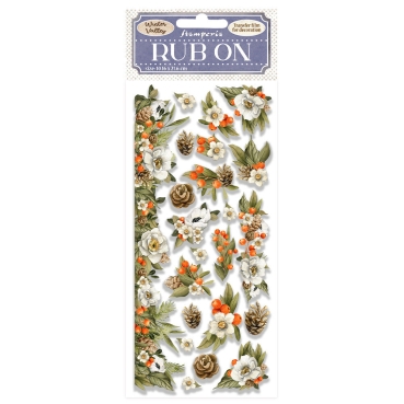 Stamperia Rub-On 10,16 x 21,6 cm Winter Valley Pinecones