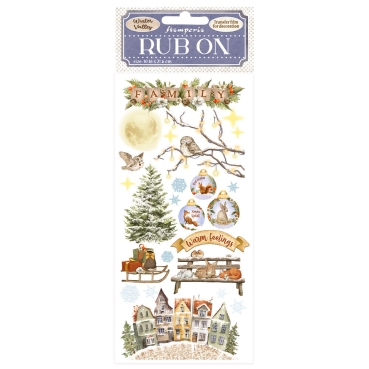 Stamperia Rub-On 10,16 x 21,6 cm Winter Valley Warm Feelings