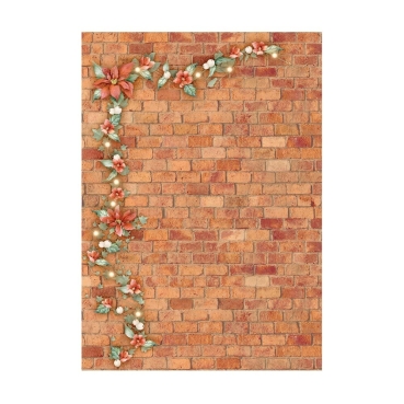 Preview: Stamperia Rice Paper Reis Papier A6 Set mit 8 Stück All Around Christmas