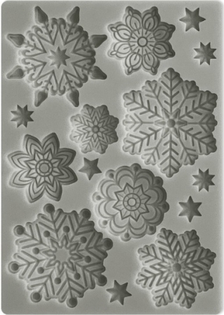 Stamperia Mixed Media Silicone Mould Silikon Form A6 Snowflakes