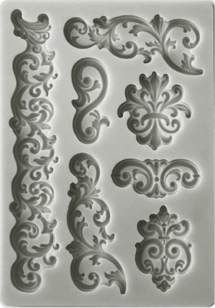 Stamperia Mixed Media Silicone Mould Silikon Form A6 Borders and Laces
