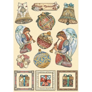 Stamperia Colored Wooden Shapes A5 Christmas Greetings
