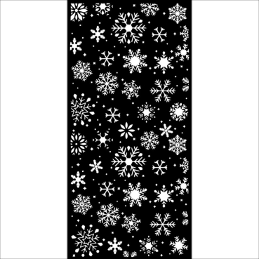 Stamperia Mixed Media Thick Stencil Schablone 12 x 25 cm Snowflakes