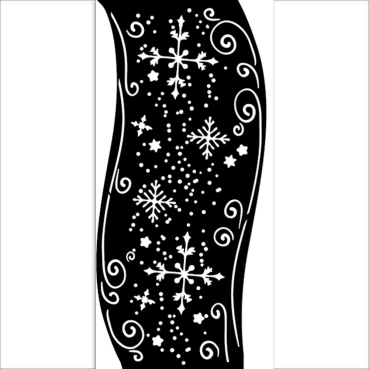 Stamperia Mixed Media Thick Stencil Schablone 12 x 25 cm Christmas Ribbon