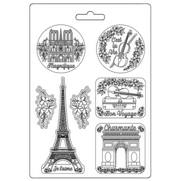 Stamperia Soft Mould A4 Create Happiness Oh là là Tour Eiffel