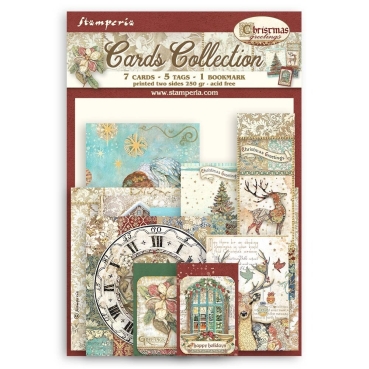 Stamperia Cards Collection Christmas Greetings