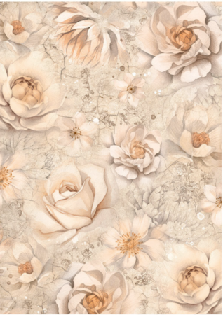 Preview: Stamperia A6 Rice Paper Reispapier Set Backgrounds Romance Forever