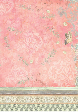Stamperia A6 Rice Paper Reispapier Set Backgrounds Orchids and Cats